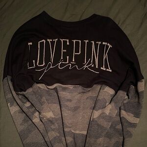 Victoria's Secret Black and Gray Camo Top